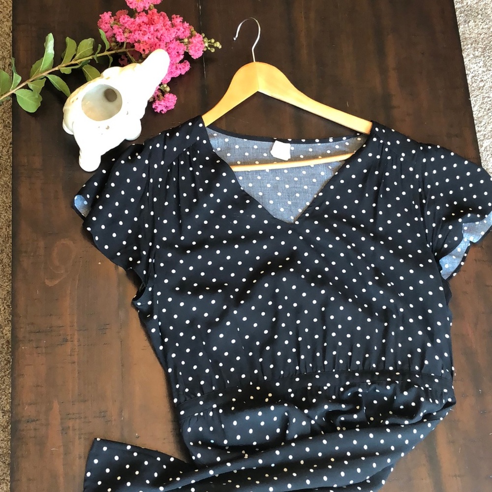 Polka dot skater dress lightweight for summer!